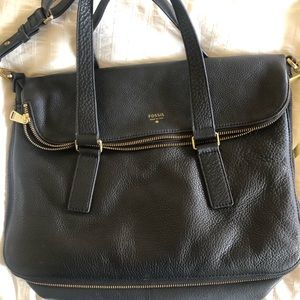 Fossil Black Leather Purse